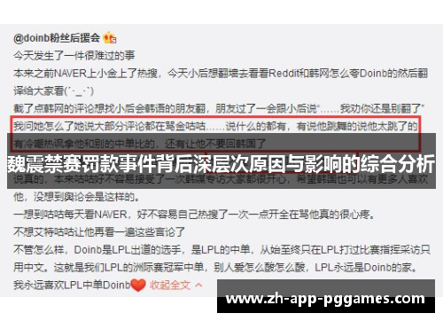 魏震禁赛罚款事件背后深层次原因与影响的综合分析
